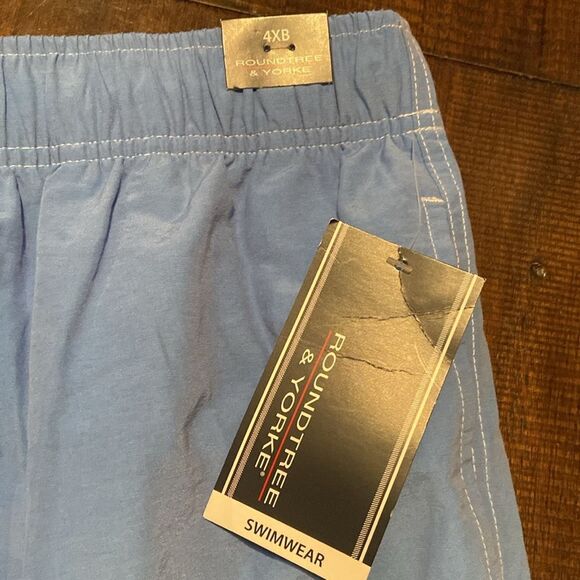 Men’s NWT Roundtree & Yorke Light Blue Swimwear 4XB - Picture 2 of 5